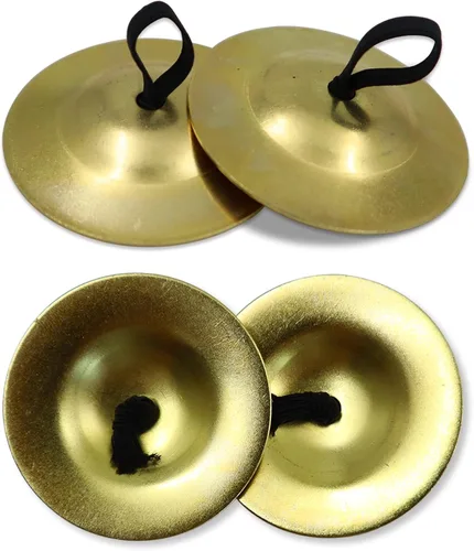 4 platillos de dedo de 2.1 pulgadas, platillos de dedo para danza del vientre, platillos de mano de latón, platillos de danza del vientre,