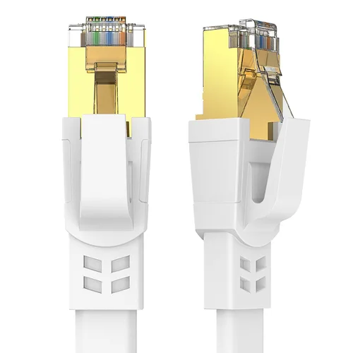 Miniatura 9 de Cable Ethernet CAT8 de 25 pies, cable de red LAN de alta velocidad y resistente Cat8 de 40 Gbps, 2000 MHz con conector RJ45 chapado en oro para Negro