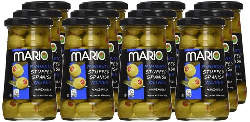 Miniatura 4 de Mario Camacho Foods Aceitunas de Manzanilla rellenas de pimiento picado, 5.75 onzas (paquete de 12)