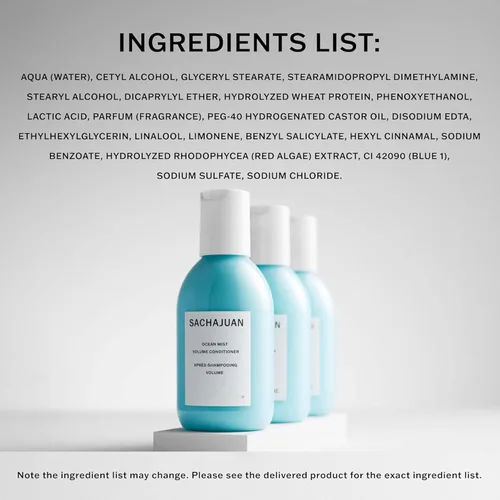 Miniatura 6 de SACHAJUAN Acondicionador de volumen Ocean Mist, hidrata, protege y desenreda cabello fino, fino, libre de crueldad y parabenos