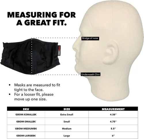 Miniatura 6 de Gator Cases - Máscara facial de doble capa con solapa magnética de algodón, ideal para tocar instrumentos de viento, beber, ir a eventos y viajes