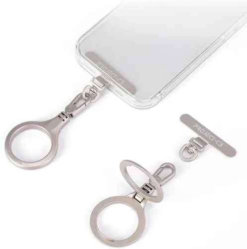 Miniatura 13 de Lengüeta de metal para teléfono, parche de cordón, llavero de soporte para teléfono, soporte para anillo, lengüeta de correa Dorado