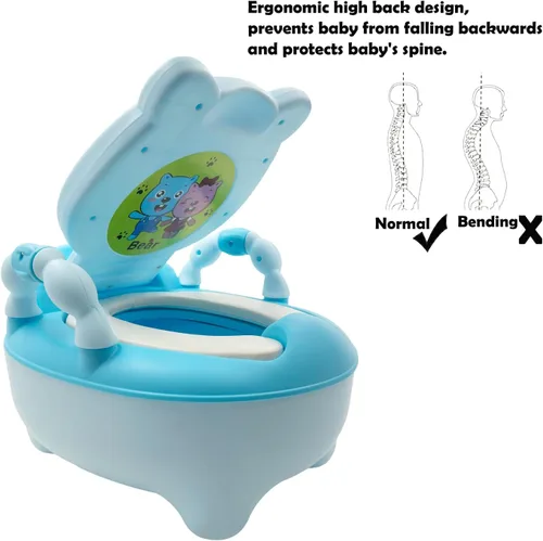 Miniatura 4 de Asiento Httmt de entrenamiento para baño, adorable diseño de oso, verde, ET-BABY003-GREEN, para niño pequeño