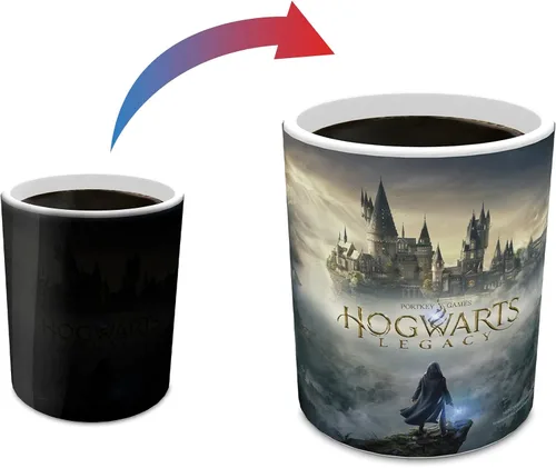 Miniatura 3 de Morphing Mugs Hogwarts Legacy Obra de arte oficial – Mundo mágico de Harry Potter – Una taza de cerámica que cambia de color de 11 oz – Imagen