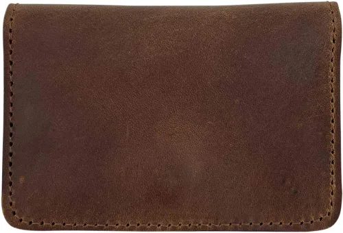 Miniatura 5 de Hide & Drink, Billetera plegable hecha a mano de cuero de grano completo, color marrón bourbon