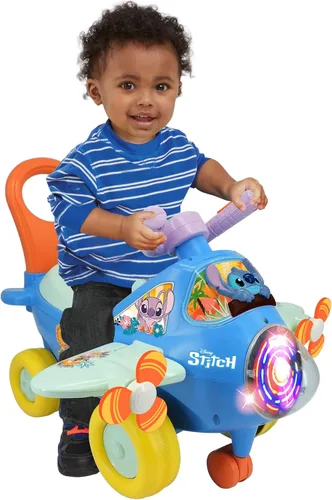 Miniatura 5 de Kiddieland: Avión de actividad: Stitch - Vehículo Disney con luz y sonido, pie a piso, tablero interactivo, hélices, mango de empuje y tracción