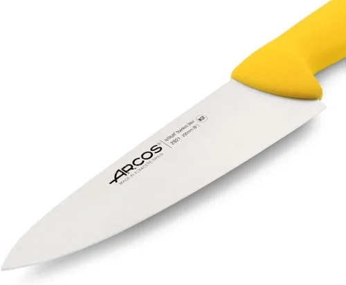 Miniatura 3 de Arcos Cuchillo de chef de acero inoxidable nitrum de 8 pulgadas y hoja de 7.874 in. Cuchillo de cocina profesional multiusos. Mango ergonómico