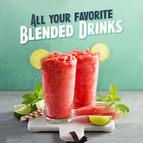 Miniatura 2 de Nostalgia Estación de Bebidas Congeladas Retro de 40 Onzas - Máquina de Granizado y Raspadora de Hielo con Mezcla Automática para Refrescos, Rojo