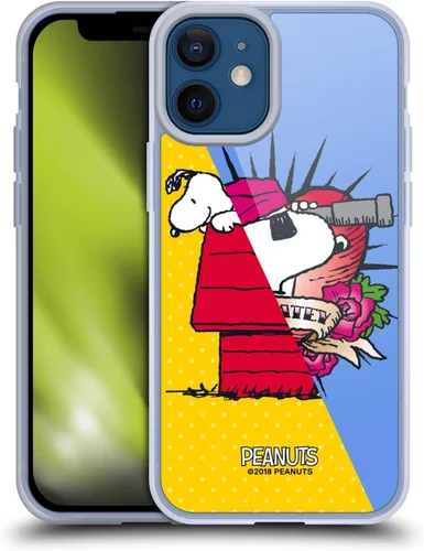 Miniatura 184 de Head Case Designs Funda de gel con licencia oficial de Peanuts Snoopy & Woodstock Halfs and Laughs [protección de grado militar] compatible