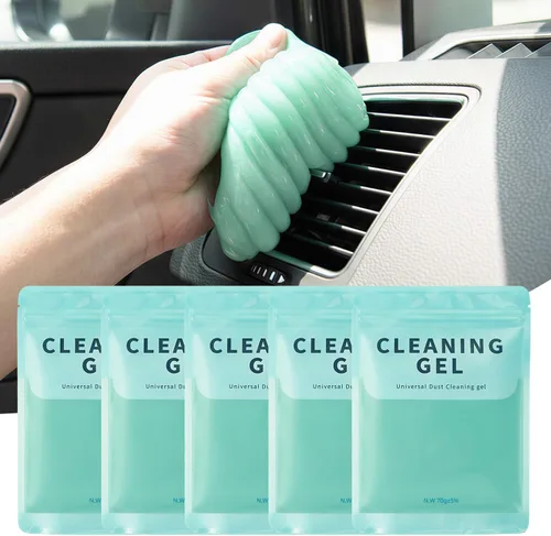 Miniatura 13 de ASFSKY Gel de limpieza de coche para detalles de coche, masilla de gel de limpieza de coche, gel limpiador de teclado reutilizable, masilla de gel