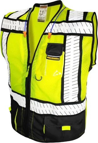Miniatura 7 de KwikSafety - Chaleco de seguridad SHERIFF & SPECIALIST [Bolsillos de uso múltiple] Chaleco reflectante Clase 2 ANSI OSHA para hombres