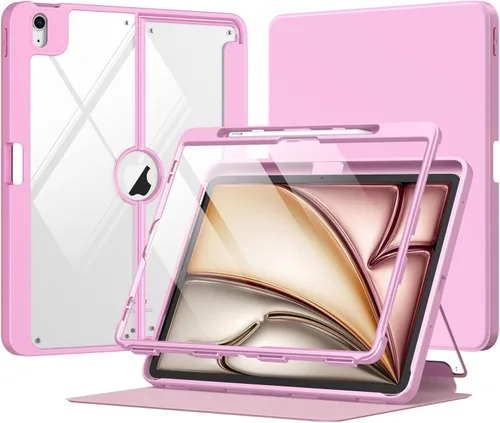 Miniatura 15 de MoKo Funda para iPad Air de 11 pulgadas 7ª/6ª generación M3/M2 2025/2024, iPad Air 5ª/4ª generación de 10.9 pulgadas 2022/2020 con soporte