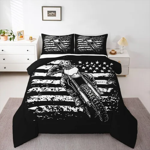Miniatura 11 de Erosebridal Juego de edredón de camión de bomberos para niños, juego de ropa de cama de panal rojo brillante con diseño de panal de abeja
