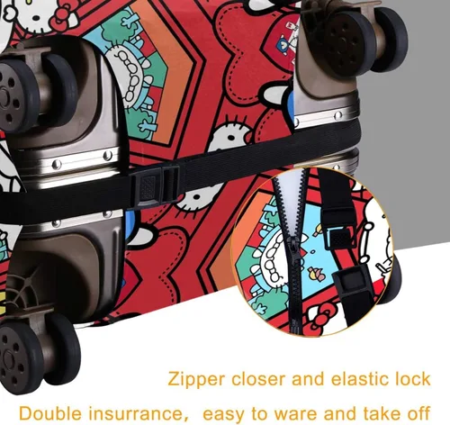 Miniatura 4 de ISUNIET Funda para equipaje de viaje, funda protectora para maleta, funda protectora para maletín de 18 a 32 pulgadas, protector de equipaje