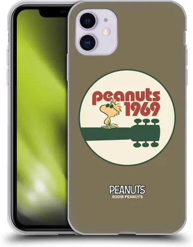 Miniatura 159 de Head Case Designs Funda de gel Woodstock 50th con licencia oficial de Peanuts Snoopy Guitar 1969 [protección de grado militar] compatible con Apple