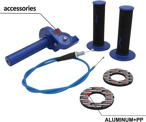 Miniatura 7 de JFG RACING Acelerador universal de la bici de la suciedad 22MM 7/8 '' CNC Twist aluminio acelerador con cable del acelerador y agarre del manillar