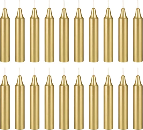 Miniatura 15 de Mega Candles 10 piezas Velas Cónicas Mini Exquisitas de Colores Surtidos Sin Aroma, 4 Pulgadas de Alto x 3/4 Pulgadas de Diámetro, Campanillas