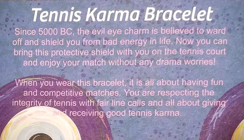 Miniatura 2 de Pulsera de tenis de karma Gran regalo para mujeres Ideal como regalo para jugadores de tenis