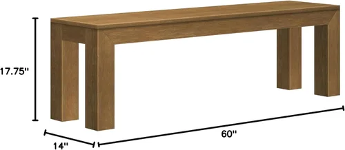 Miniatura 2 de Plank+Beam Mesa de comedor de 48 pulgadas, mesa de cocina de madera maciza de 48 pulgadas, mesa de comedor rectangular para comedor, oficina