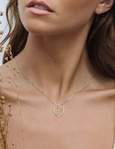 Miniatura 4 de ITS4YEO 925 Sterling Silver Love Heart Birthstone Necklaces Silver Necklace Zircon Pendant Necklaces for Women Jewelry Gift for Women Wife Girls Her