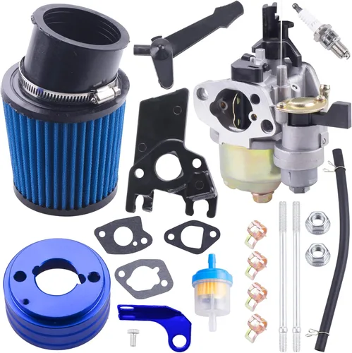 Miniatura 7 de Kit de Adaptador de Filtro de Aire de Carburador Mejorado de Alto Rendimiento con Bujía de Admisión Compatible con Predator 212cc 6.5 Hp Honda Gx160