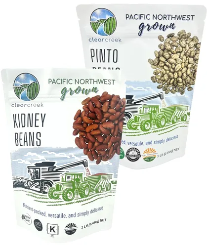 Miniatura 13 de CLEAR CREEK Frijoles certificados sin residuos de glifosato cultivados en Washington 25 libras Sin OMG Kosher Vegano No irradiado