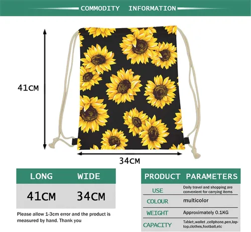 Miniatura 4 de Showudesigns Kawaii - Mochila con cordón para adultos diseño de animales