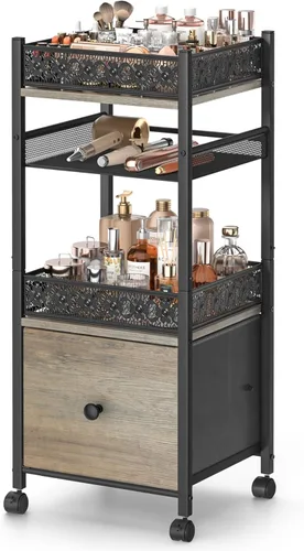 Miniatura 9 de Organizador de maquillaje, organizadores de cuidado de la piel de piso, organizadores de maquillaje y almacenamiento con cajones, organizador