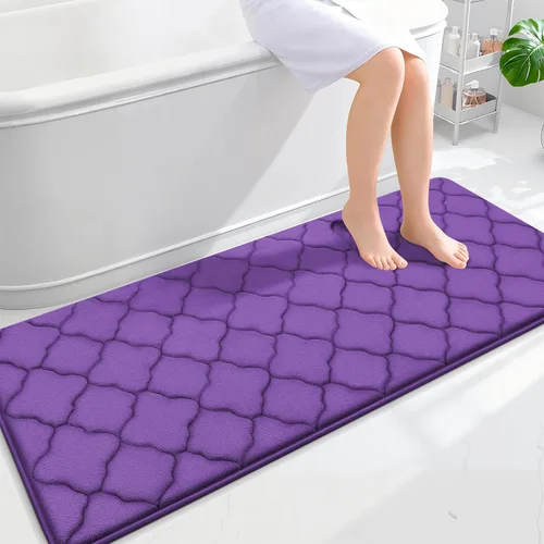 Miniatura 167 de OLANLY Alfombra de Baño de Espuma Viscoelástica de 24 x 16 pulgadas, Ultra Suave y Absorbente, Alfombras de Baño Antideslizantes, Cómodas, Lavables