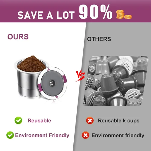 Miniatura 4 de Tazas reutilizables K Cups para Keurig, cápsulas de café reutilizables universales de acero inoxidable, cápsulas K recargables únicas para máquinas