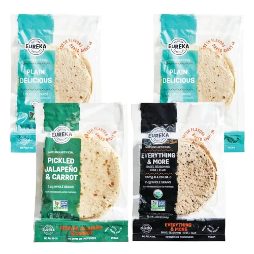 Miniatura 16 de Eureka Tortilla Organic Everything & More Tortillas de harina Tortillas artesanales orgánicas Mini granos enteros de 6 pulgadas Veganas, sin