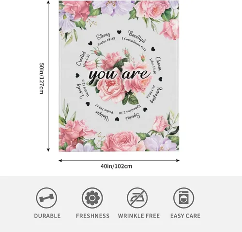 Miniatura 3 de Regalos de cumpleaños cristianos para adolescentes, regalos inspiradores de bautismo religioso para adolescentes, niñas, mujeres, amigas, manta