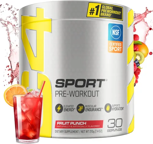Cellucor C4 Sport - Ponche de frutas en polvo para antes del entrenamiento, certificado NSF para deportes, 30 porciones, el embalaje puede variar.