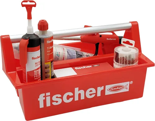 Miniatura 5 de Fischer - Caja de herramientas (plástico), color rojo