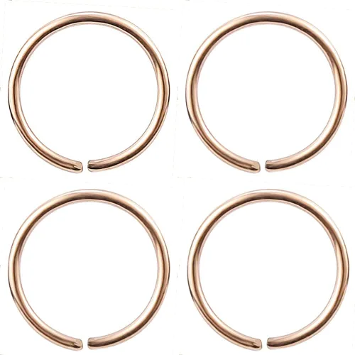 Miniatura 9 de Juego de 2 pares de anillos de nariz para cartílago pequeños para mujer, tragus, tabique, hélix, múltiples piercings finos