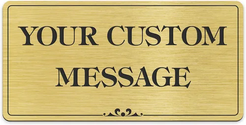 Letrero personalizado, letrero de oficina, placa de nombre de negocios y oficina para puertas/pared, interior/exterior, 6 x 6 pulgadas, 18 colores,