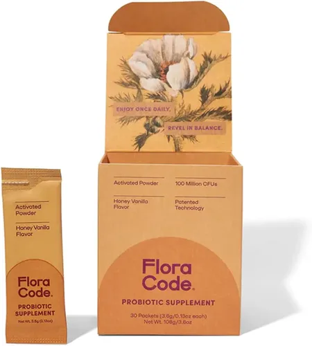Probióticos para mujeres, miel y vainilla, probióticos en polvo, fórmula activada con DE111, suministro para 30 días, apoyo para la salud digestiva