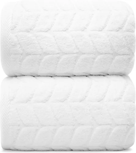 Miniatura 19 de Alusa Home Sábanas de Baño de Lujo Ultra Suaves y Elegantes de 700 GSM Paquete de 2 Extra Grandes 35x70 Pulgadas 100% Algodón de Fibra Larga