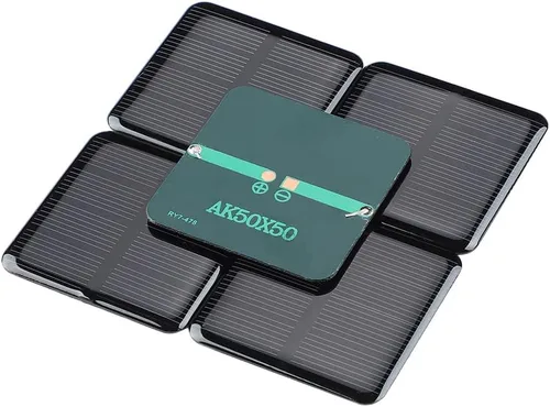Miniatura 6 de 10 unids Mini células solares monocristalinas Kit de sistema solar 1.969 in X 50mm/1.96" X 1.96" 2V 160MA para paneles solares de carga DIY
