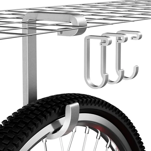 Miniatura 10 de bussdis Ganchos gruesos para bicicleta para portaequipajes de techo: Gancho de almacenamiento superior resistente para bicicleta, soporta 50 libras