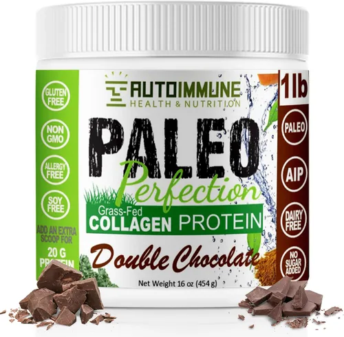Miniatura 21 de Paleo Perfection - Polvo de proteína de colágeno de carne de res alimentada con pasto de chocolate doble sin estevia - Paleo, Keto, SCD, AIP