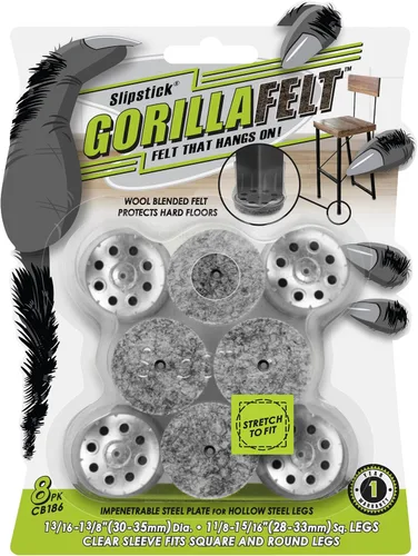 Miniatura 15 de GorillaFelt CB270 - Protectores de piso para muebles (juego de 4) almohadillas de fieltro para muebles con tapa garantizadas para permanecer