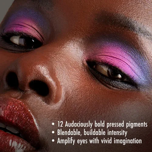 Miniatura 2 de Black Radiance Paleta atrevida y sexy, 18 tonos para ojos y cara, acabado mate, purpurina y perla, incluye contorno, rubor e iluminadores, colección