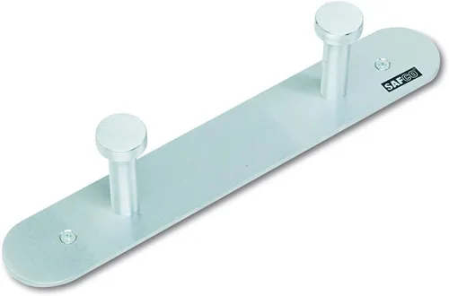 Miniatura 2 de Safco Perchero de pared con cabeza de clavo, dos ganchos, metal, aluminio satinado (4200)