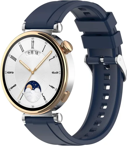 Miniatura 5 de Correa de repuesto compatible con Huawei Watch GT 4 de 1.61 pulgadas para mujeres y hombres, correa ajustable de silicona suave de 0.71 pulgadas