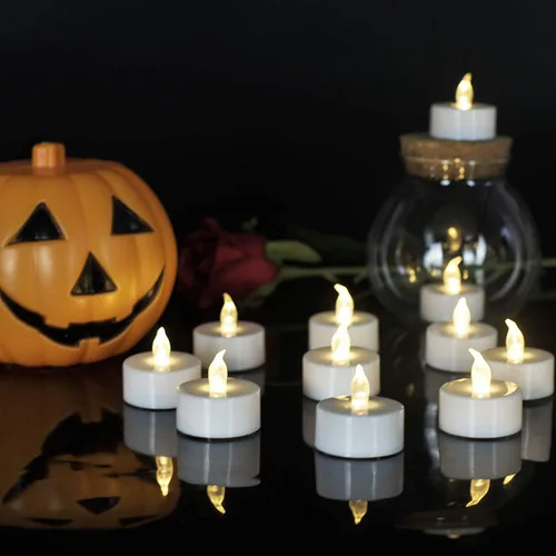 Miniatura 4 de Velas de té sin llama, velas operadas con pilas, paquete de 150 velas votivas LED parpadeantes de larga duración, 200 horas, realistas y brillantes