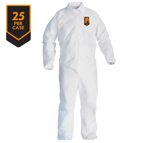 Miniatura 2 de Cobertor A40 con cierre zipper, desechable, con puños elásticos, blanco, caja de 25 unidades, Blanco, 25