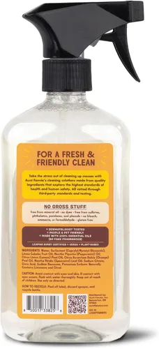 Miniatura 7 de Aunt Fannie's Limpiador en aerosol de madera multiusos, fórmula sin cera, perfecto para mesas de madera, paredes, mostradores y estantes, 16.9