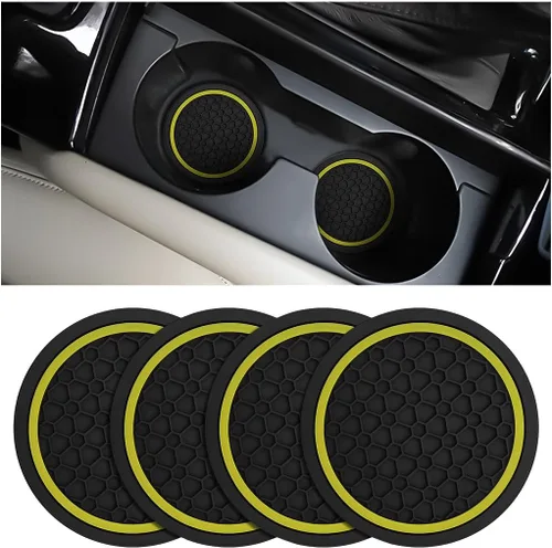 Miniatura 22 de Mandark 2 piezas posavasos para portavasos de automóvil, almohadillas antideslizantes de 2.75 pulgadas para insertar en portabotellas de agua
