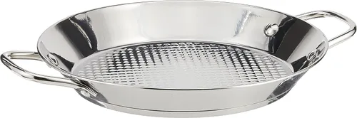 Miniatura 4 de Restaurantware Paella española de 8 pulgadas, 1 sartén para paella lista para inducción, asas remachadas de alta resistencia, sartén española